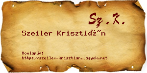 Szeiler Krisztián névjegykártya